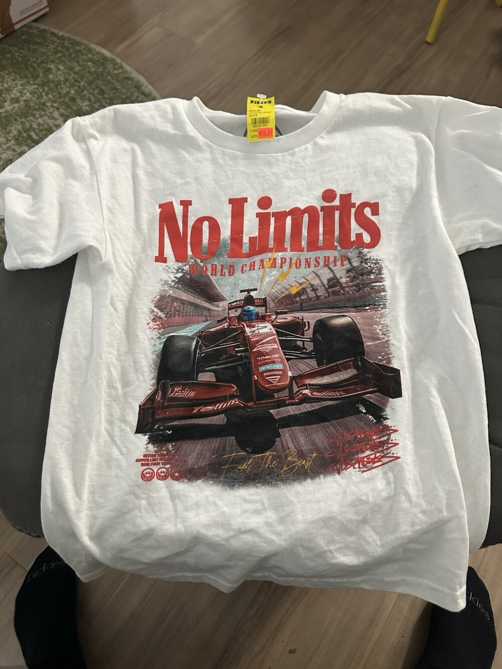 CVLA Boys “No Limits” Racing Tee Size S White NWT Fuel The Beast